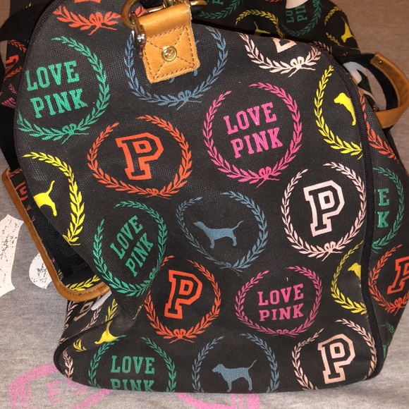VS PINK Vintage Style Monogram Duffel Bag RARE - Picture 6 of 15